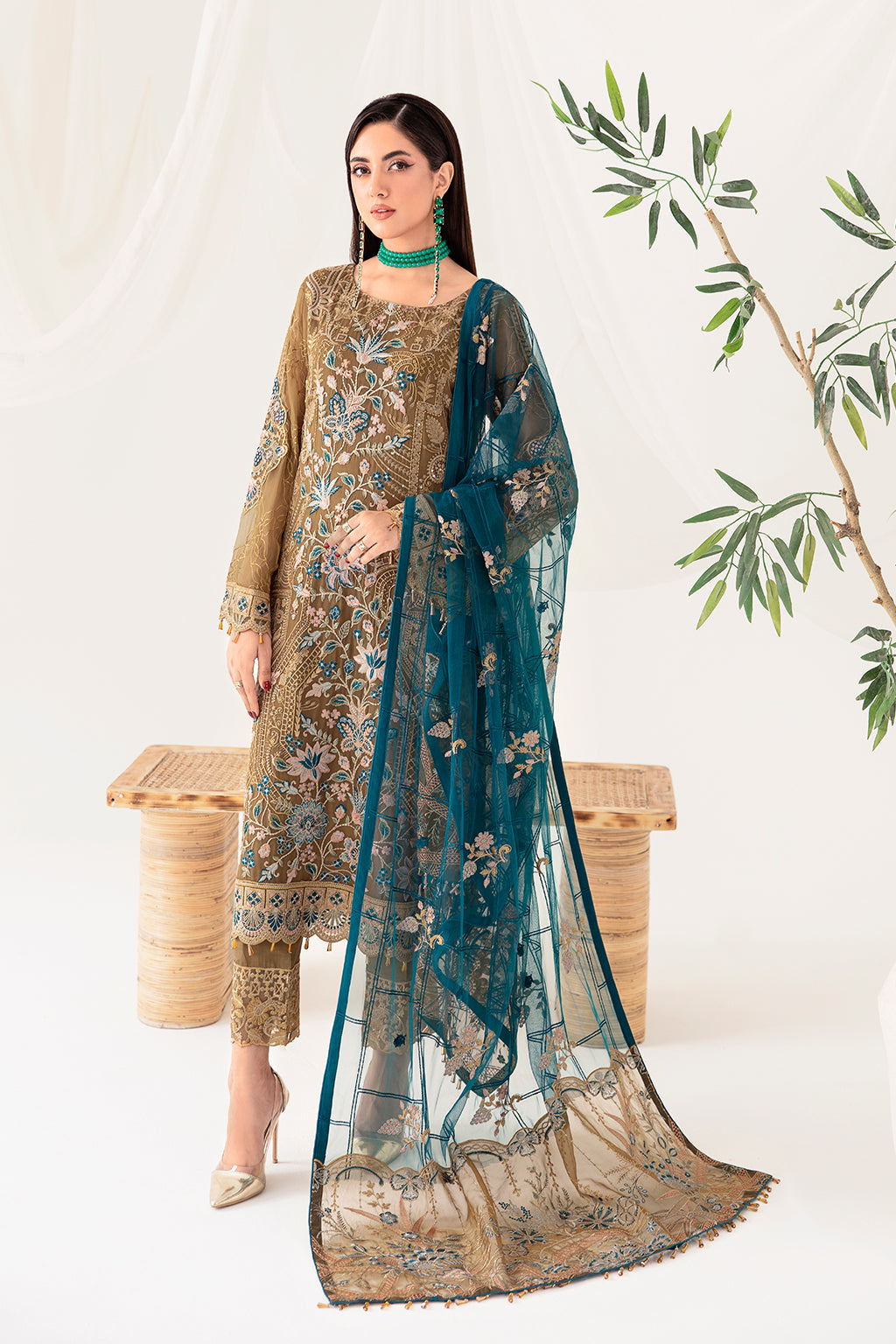 Ramsha | Rangoon Chiffon Collection 24 | D-1012 - Official Ramsha - Agha Fabrics UK