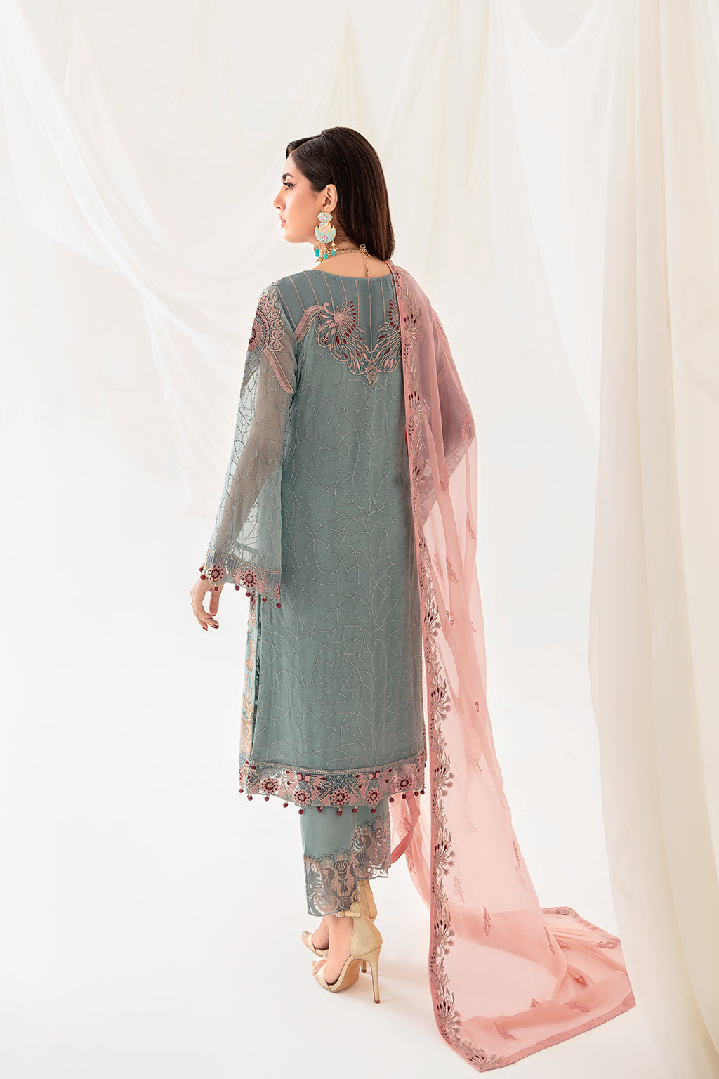 Ramsha | Rangoon Chiffon Collection 24 | D-1010 - Official Ramsha - Agha Fabrics UK