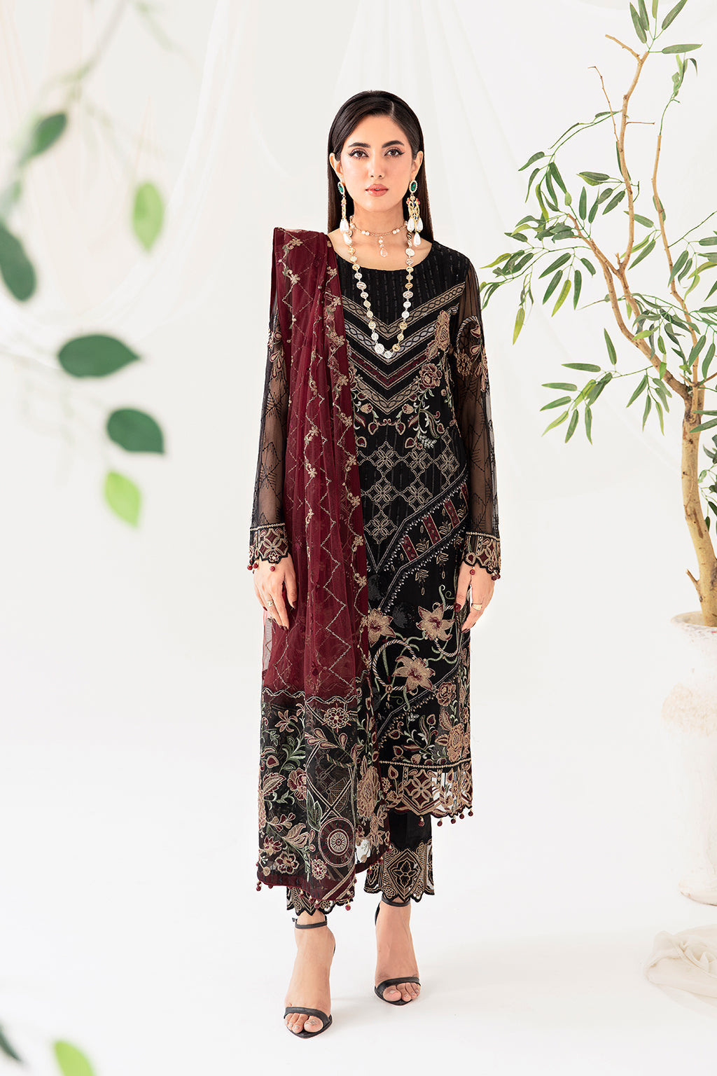 Ramsha | Rangoon Chiffon Collection 24 | D-1008 - Official Ramsha - Agha Fabrics UK