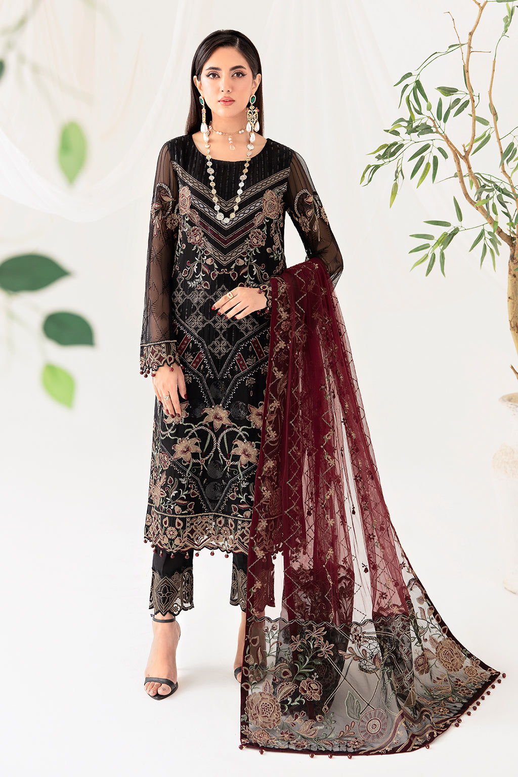 Ramsha | Rangoon Chiffon Collection 24 | D-1008 - Official Ramsha - Agha Fabrics UK