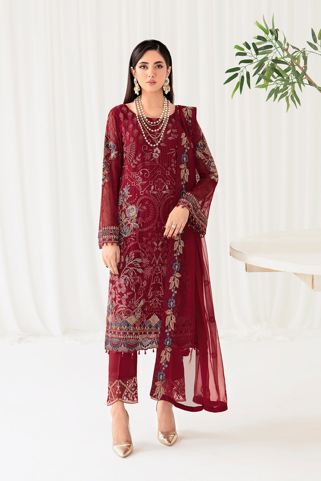Ramsha | Rangoon Chiffon Collection 24 | D-1004 - Official Ramsha - Agha Fabrics UK