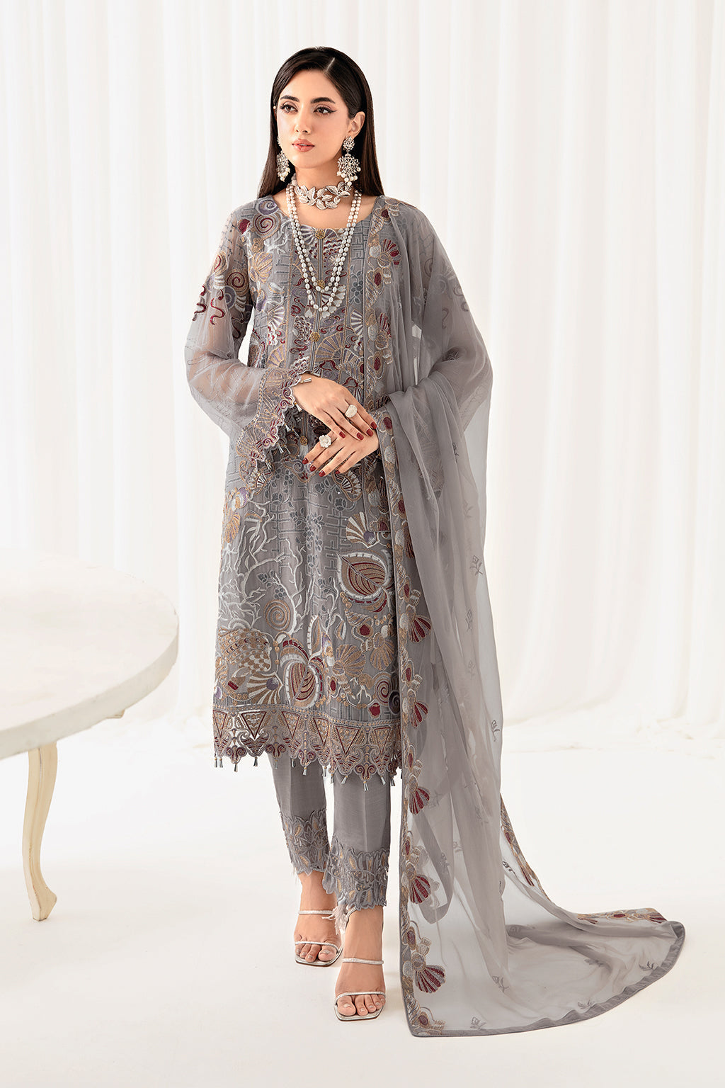Ramsha | Rangoon Chiffon Collection 24 | D-1006 - Official Ramsha - Agha Fabrics UK