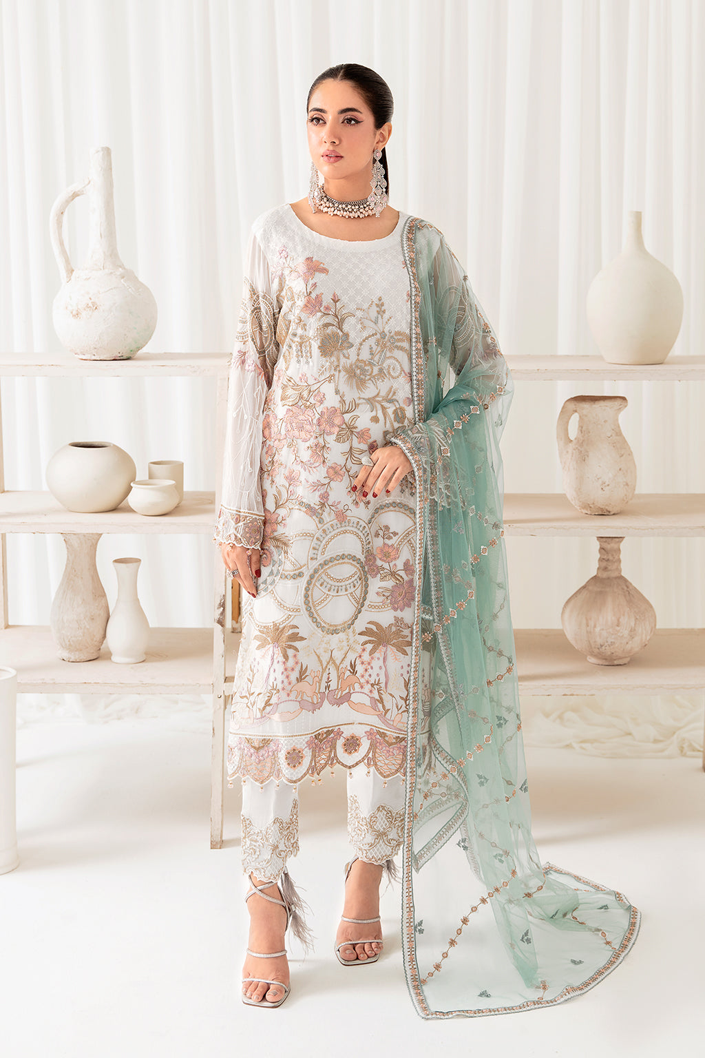 Ramsha | Rangoon Chiffon Collection 24 | D-1005 - Official Ramsha - Agha Fabrics UK