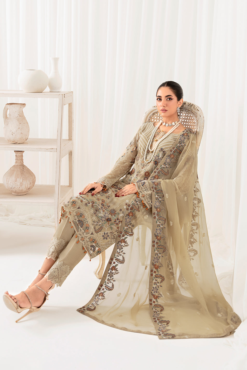 Ramsha | Rangoon Chiffon Collection 24 | D-1001 - Official Ramsha - Agha Fabrics UK