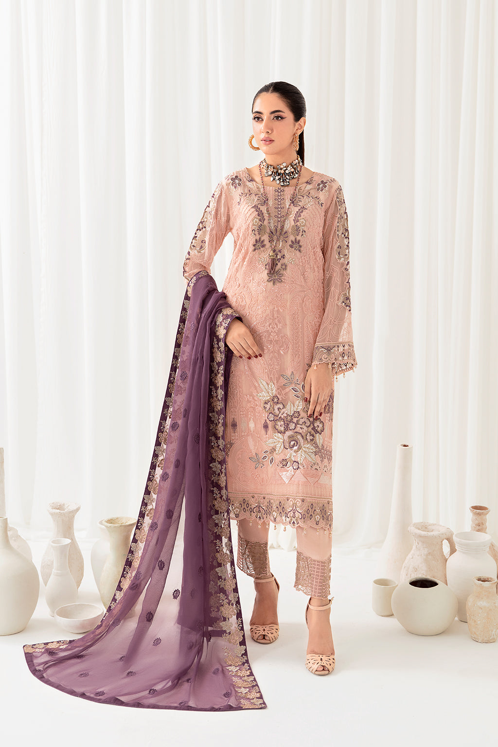 Ramsha | Rangoon Chiffon Collection 24 | D-1007 - Official Ramsha - Agha Fabrics UK