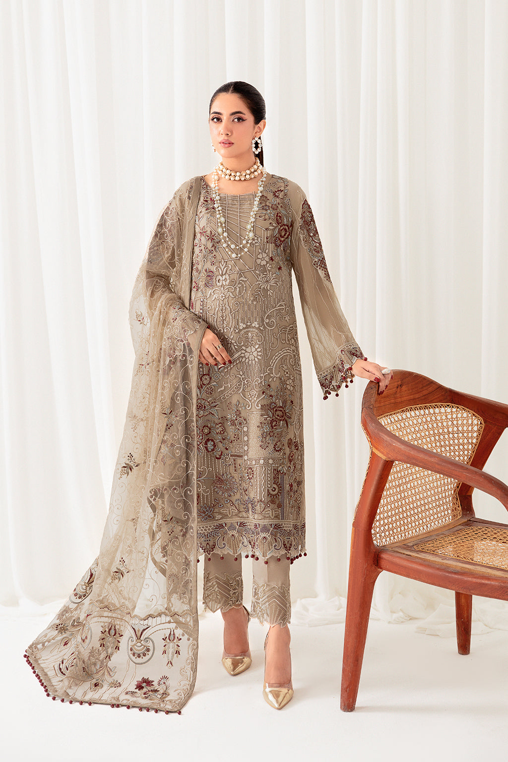 Ramsha | Rangoon Chiffon Collection 24 | D-1009 - Official Ramsha - Agha Fabrics UK