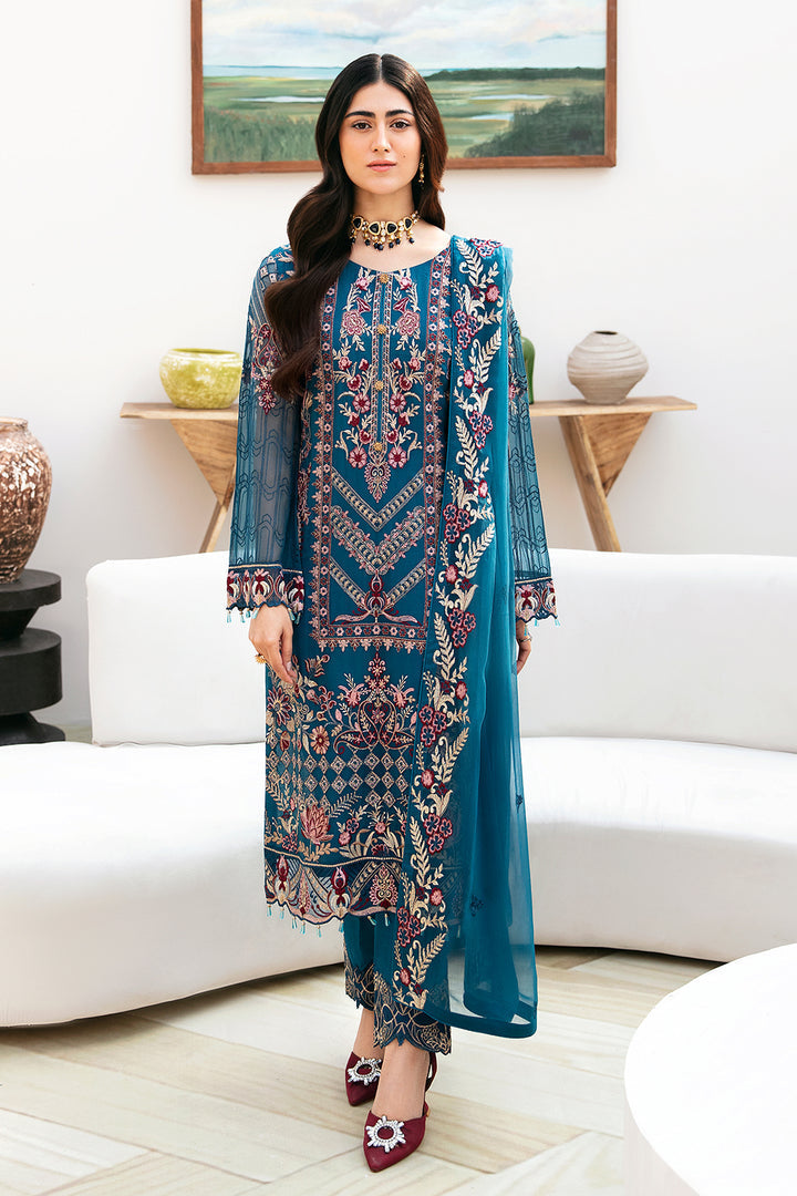 Ramsha | Chevron Chiffon Collection | A-811 - Official Ramsha - Agha Fabrics UK