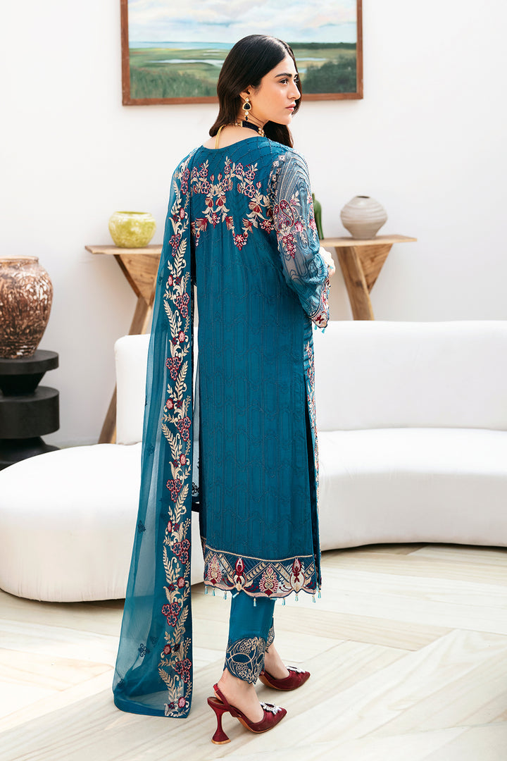 Ramsha | Chevron Chiffon Collection | A-811 - Official Ramsha - Agha Fabrics UK
