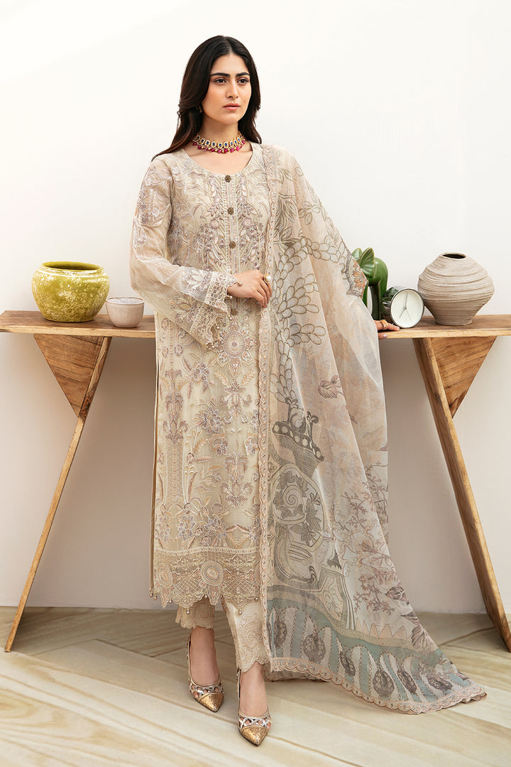 Ramsha | Chevron Chiffon Collection | A-802 - Official Ramsha - Agha Fabrics UK