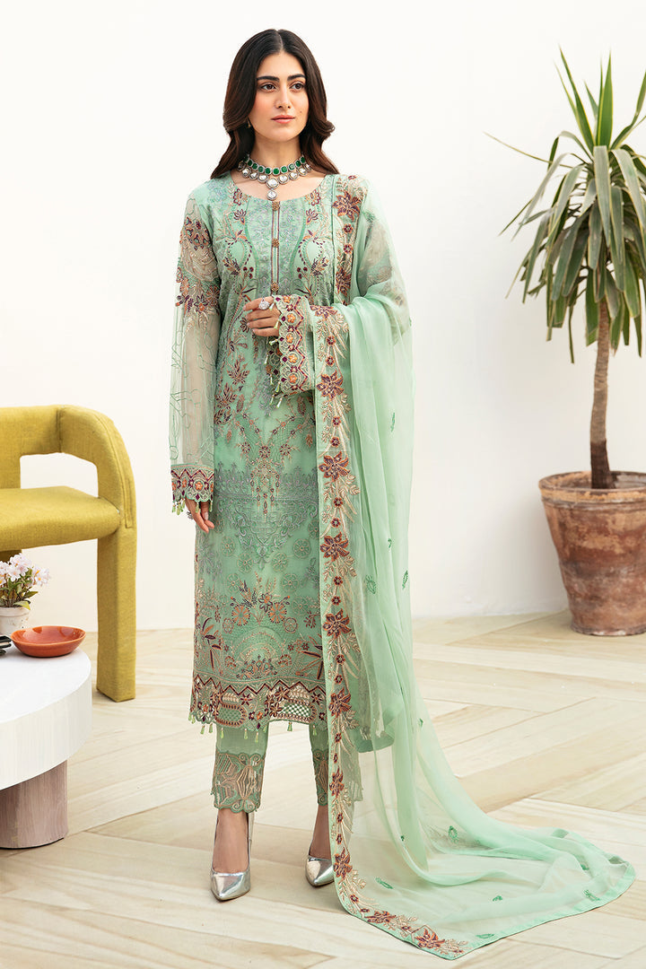 Ramsha | Chevron Chiffon Collection | A-804 - Official Ramsha - Agha Fabrics UK