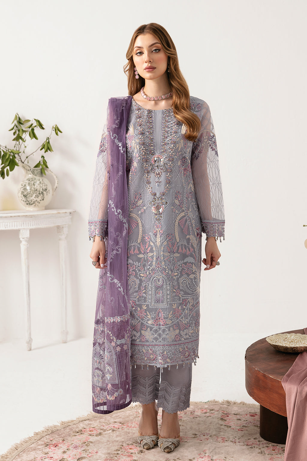 Ramsha | Minhal Organza Collection | M-1104 - Official Ramsha - Agha Fabrics UK