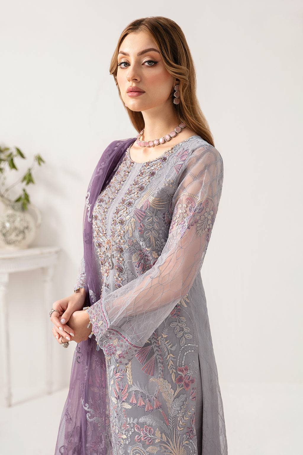 Ramsha | Minhal Organza Collection | M-1104 - Official Ramsha - Agha Fabrics UK