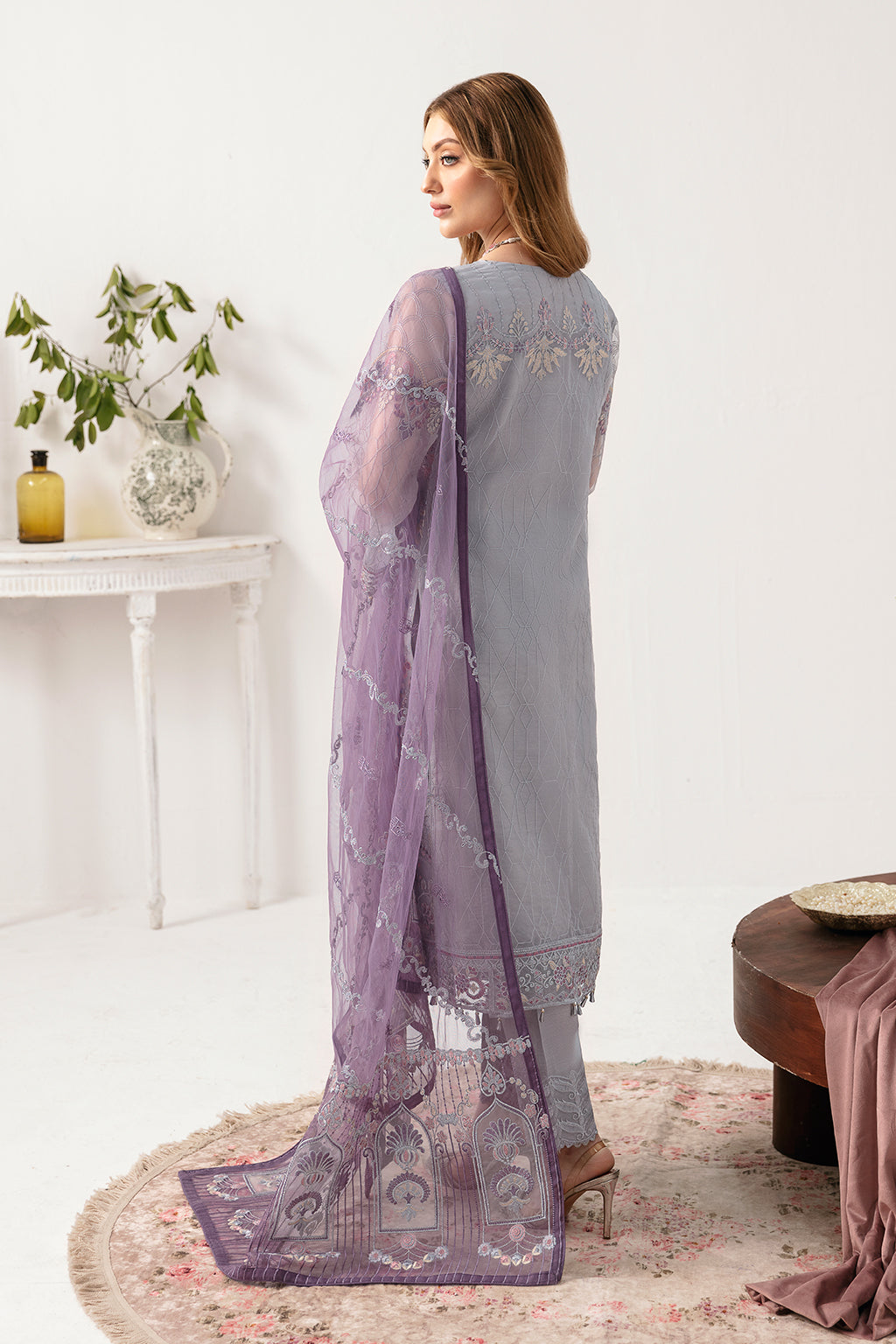 Ramsha | Minhal Organza Collection | M-1104 - Official Ramsha - Agha Fabrics UK