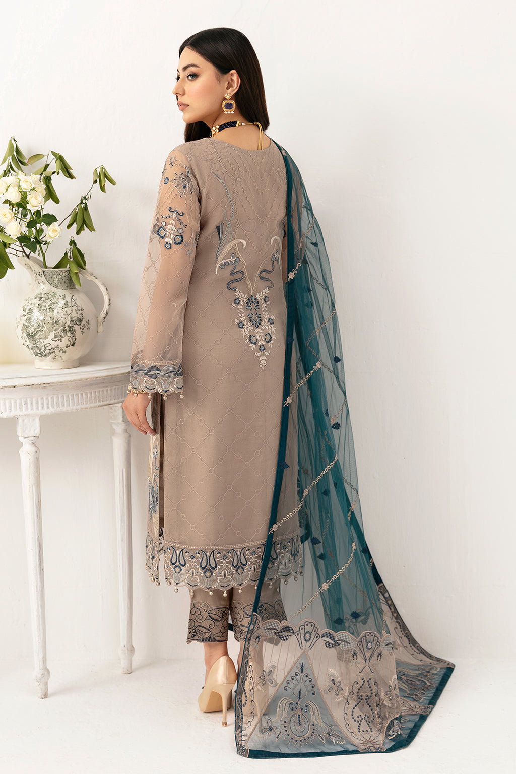 Ramsha | Minhal Organza Collection | M-1106 - Official Ramsha - Agha Fabrics UK