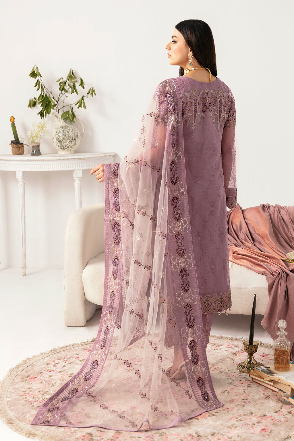 Ramsha | Minhal Organza Collection | M-1107 - Official Ramsha - Agha Fabrics UK