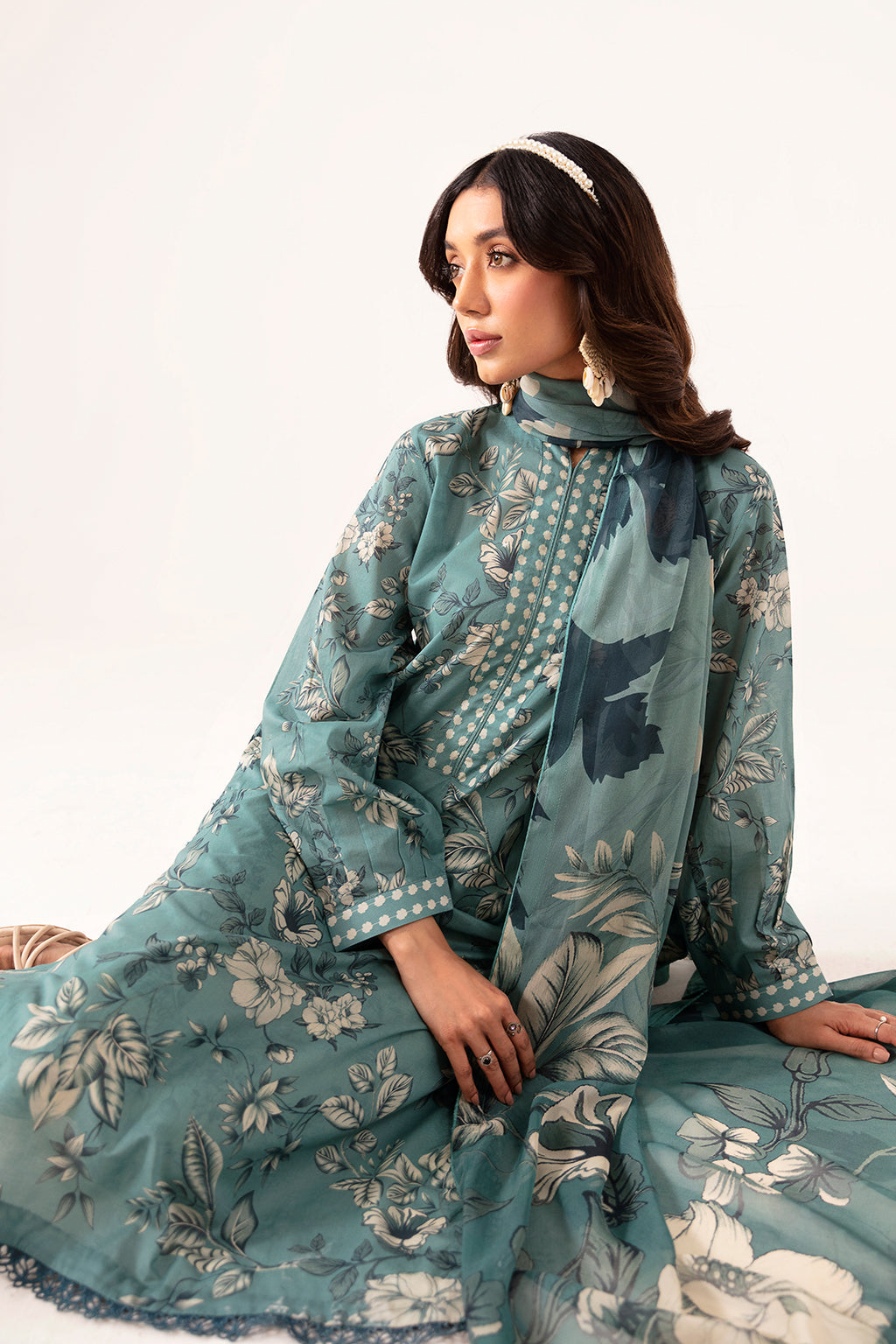 Ramsha | Pinted Lawn | RP-104 - Official Ramsha - Agha Fabrics UK