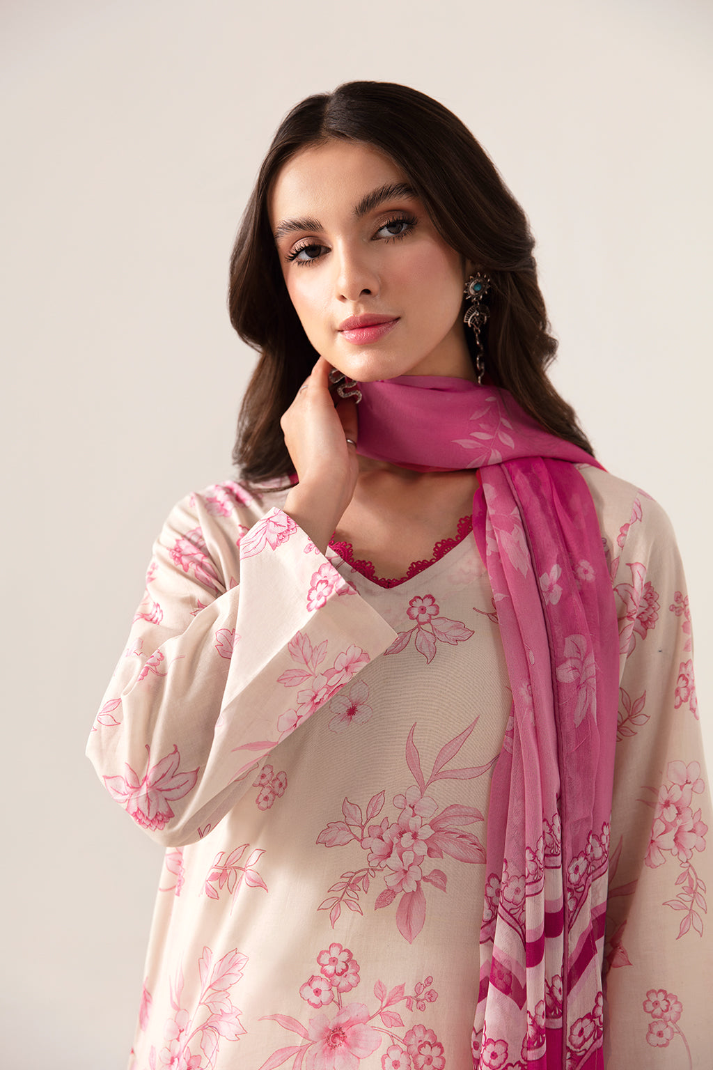 Ramsha | Pinted Lawn | RP-105 - Official Ramsha - Agha Fabrics UK