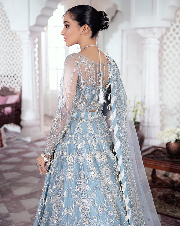 Gulaal | Wedding Formals | Mehnaaz Embroidered Net 3-Piece Suit WS-13 - Official Gulaal - Agha Fabrics UK