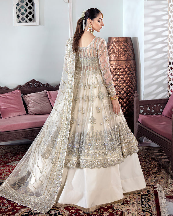 Gulaal | Wedding Formals | MEERAL EMBROIDERED NET 3-PIECE SUIT WS-22 - Official Gulaal - Agha Fabrics UK