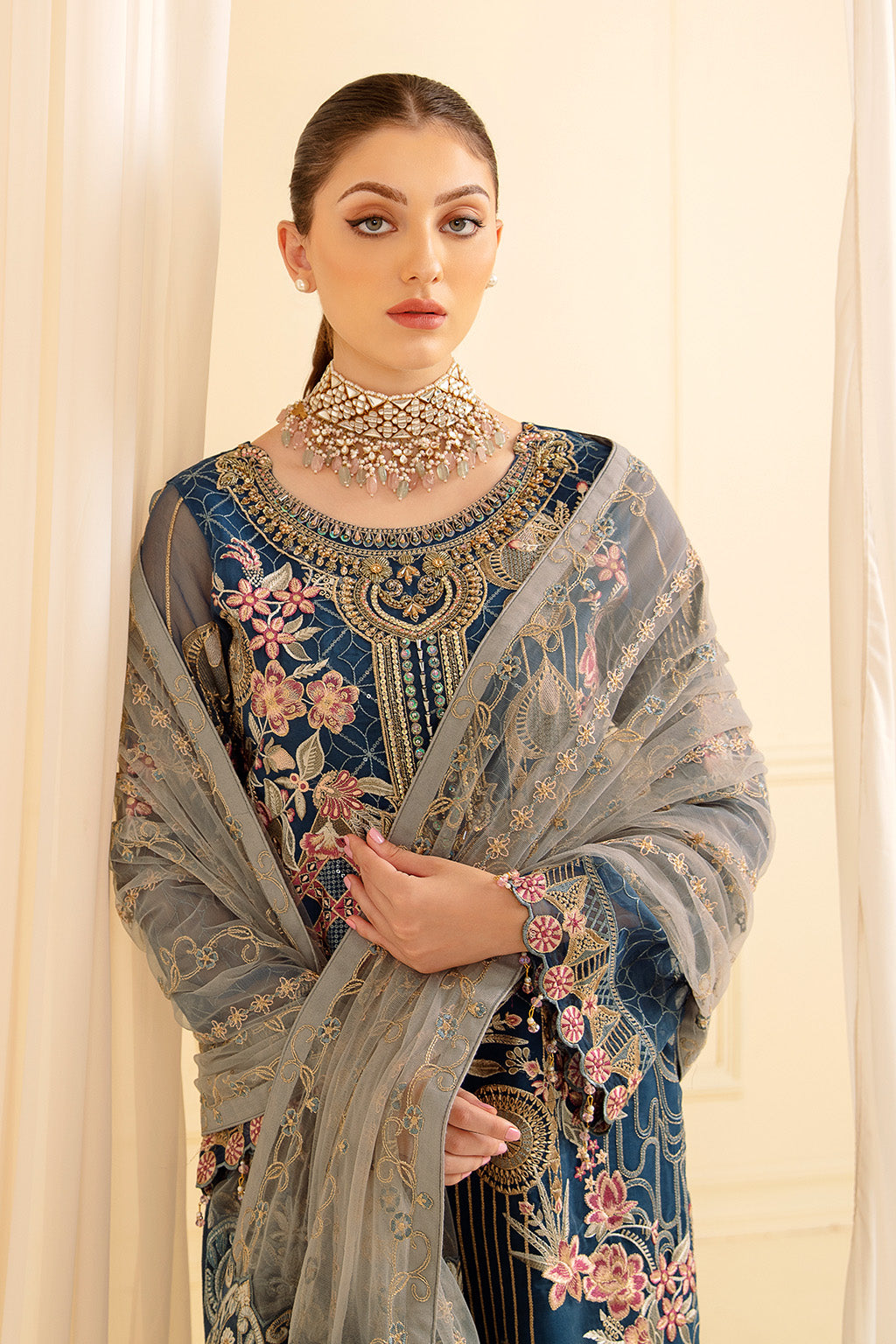 Ramsha | Minhal Organza Collection | M-701 - Official Ramsha - Agha Fabrics UK
