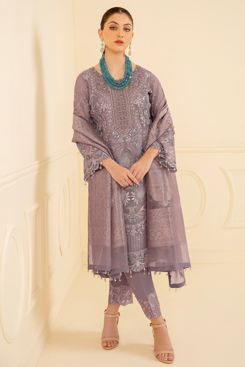 Ramsha | Minhal Organza Collection | M-709 - Official Ramsha - Agha Fabrics UK