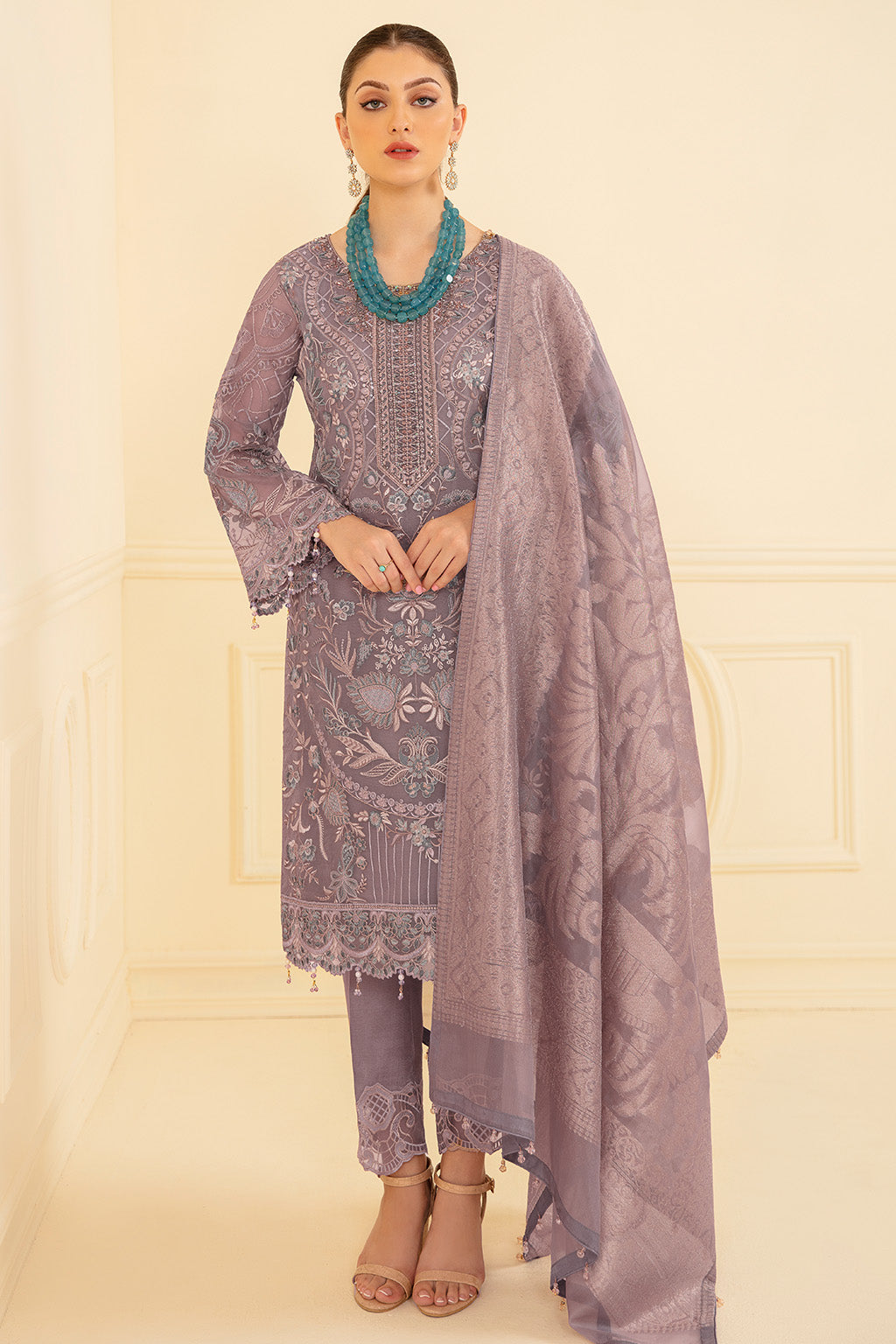 Ramsha | Minhal Organza Collection | M-709 - Official Ramsha - Agha Fabrics UK