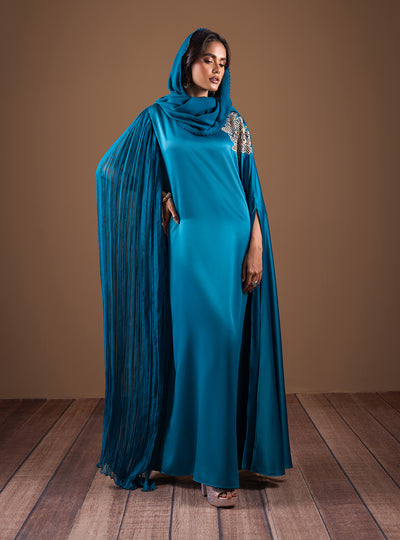 Zainab Chottani | The Kaftan Edit | Teal Waves - Official Zainab Chottani - Agha Fabrics UK
