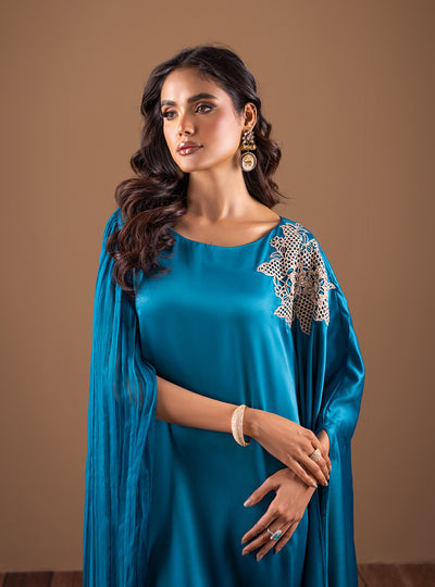 Zainab Chottani | The Kaftan Edit | Teal Waves - Official Zainab Chottani - Agha Fabrics UK
