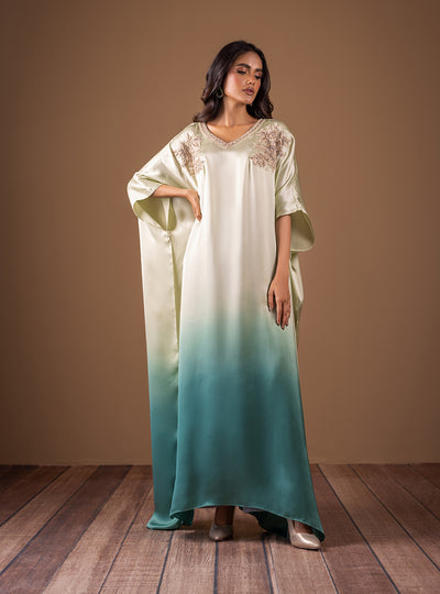Zainab Chottani | The Kaftan Edit | Aqua Flame - Official Zainab Chottani - Agha Fabrics UK