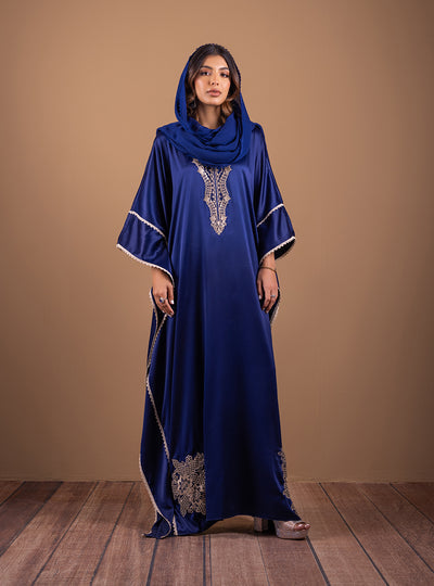 Zainab Chottani | The Kaftan Edit | Deep Blue Blossom - Official Zainab Chottani - Agha Fabrics UK