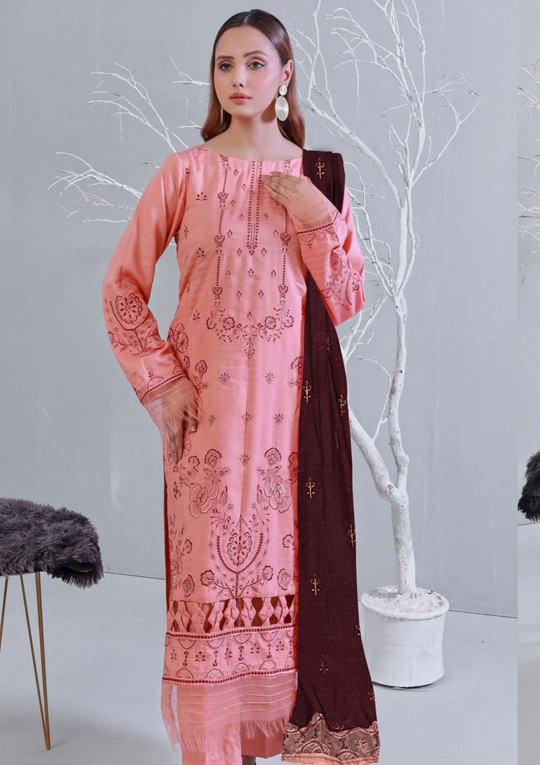 Winter Collection - Almish - Unstitched 24 - D#594 - Arya - Official Almish - Agha Fabrics UK