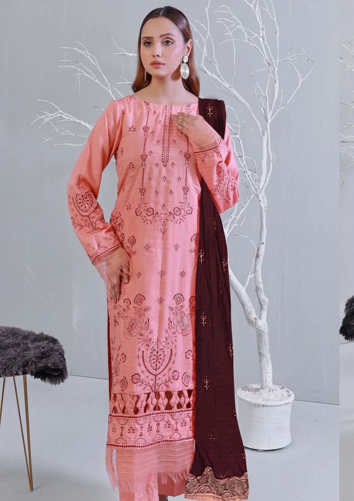 Winter Collection - Almish - Unstitched 24 - D#594 - Arya - Official Almish - Agha Fabrics UK