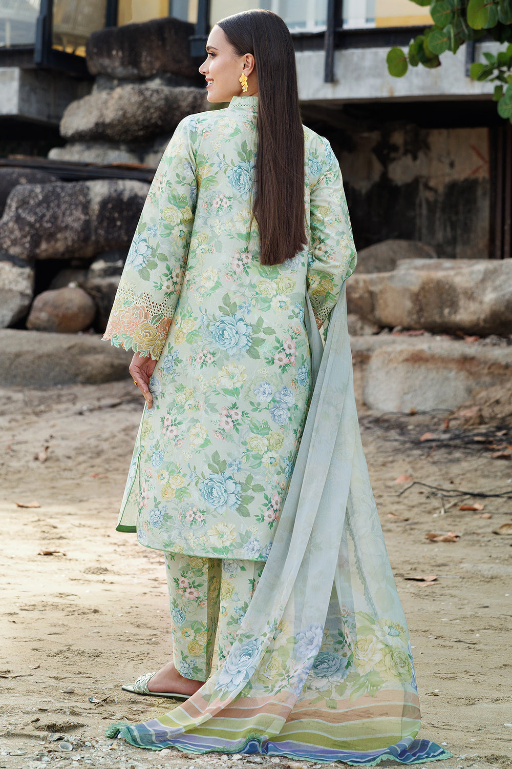 Farasha | Printed Essentials | Mint Bloom