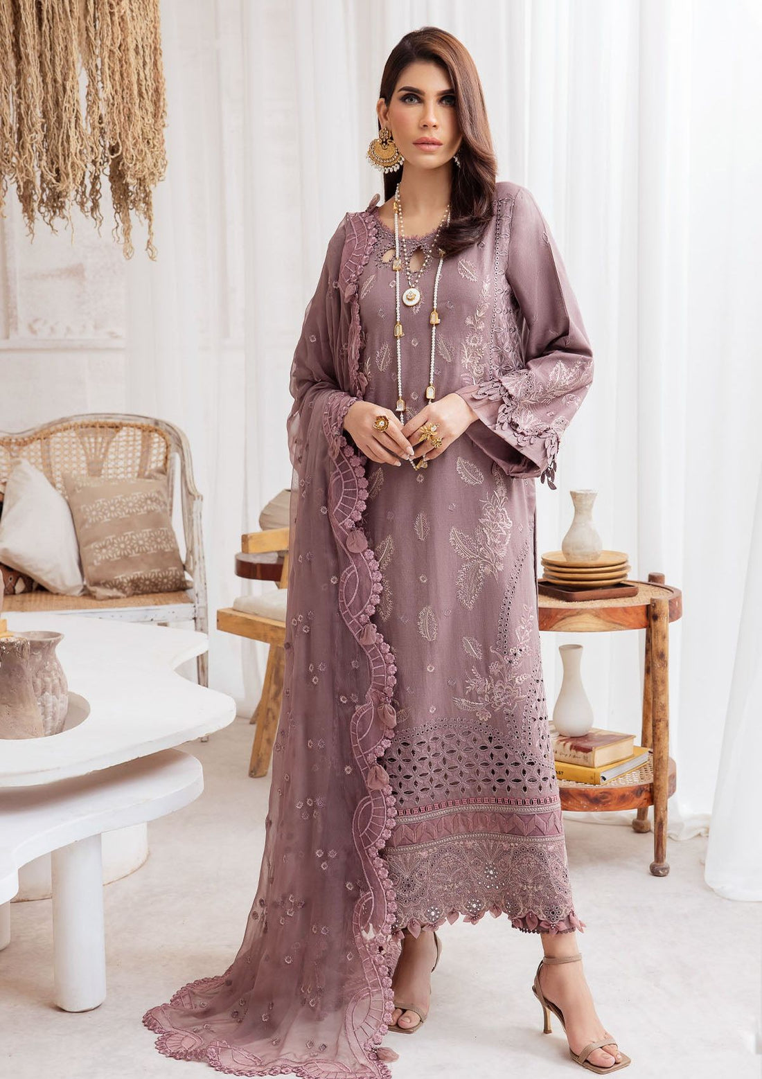 Winter Collection - Nureh - Exclusive - Karandi - NE#45 - Official Nureh - Agha Fabrics UK