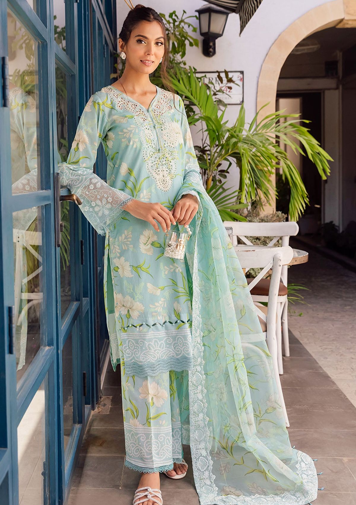 Lawn Collection - Nureh - GirlGlam - Chikankari - GL#05 - Official Nureh - Agha Fabrics UK