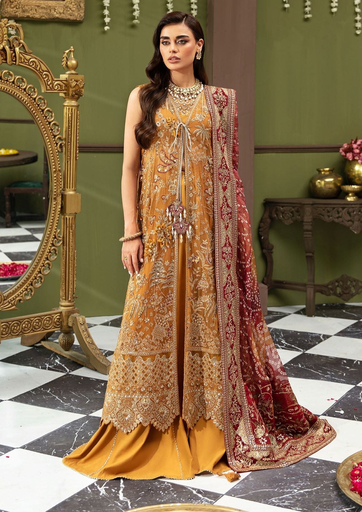 Formal Collection - Nureh - Jhoomro - NL#52 - ZAWIYA - Official Nureh - Agha Fabrics UK