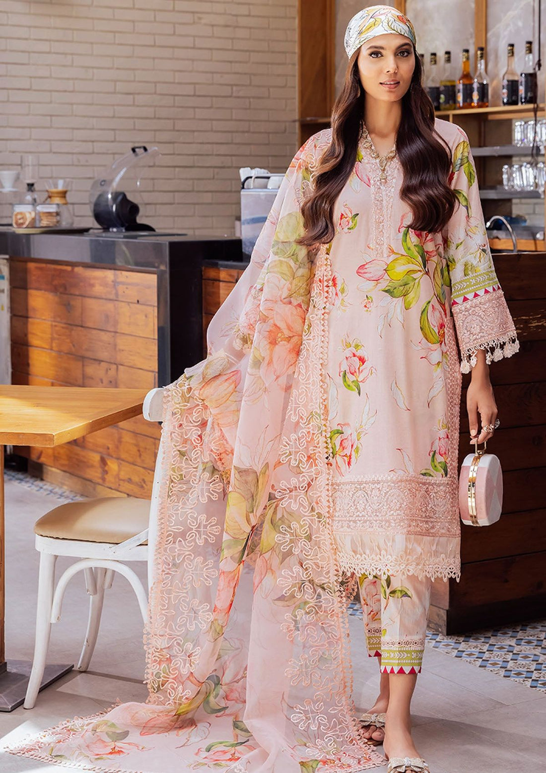 Lawn Collection - Nureh - GirlGlam - Chikankari - GL#04 - Official Nureh - Agha Fabrics UK