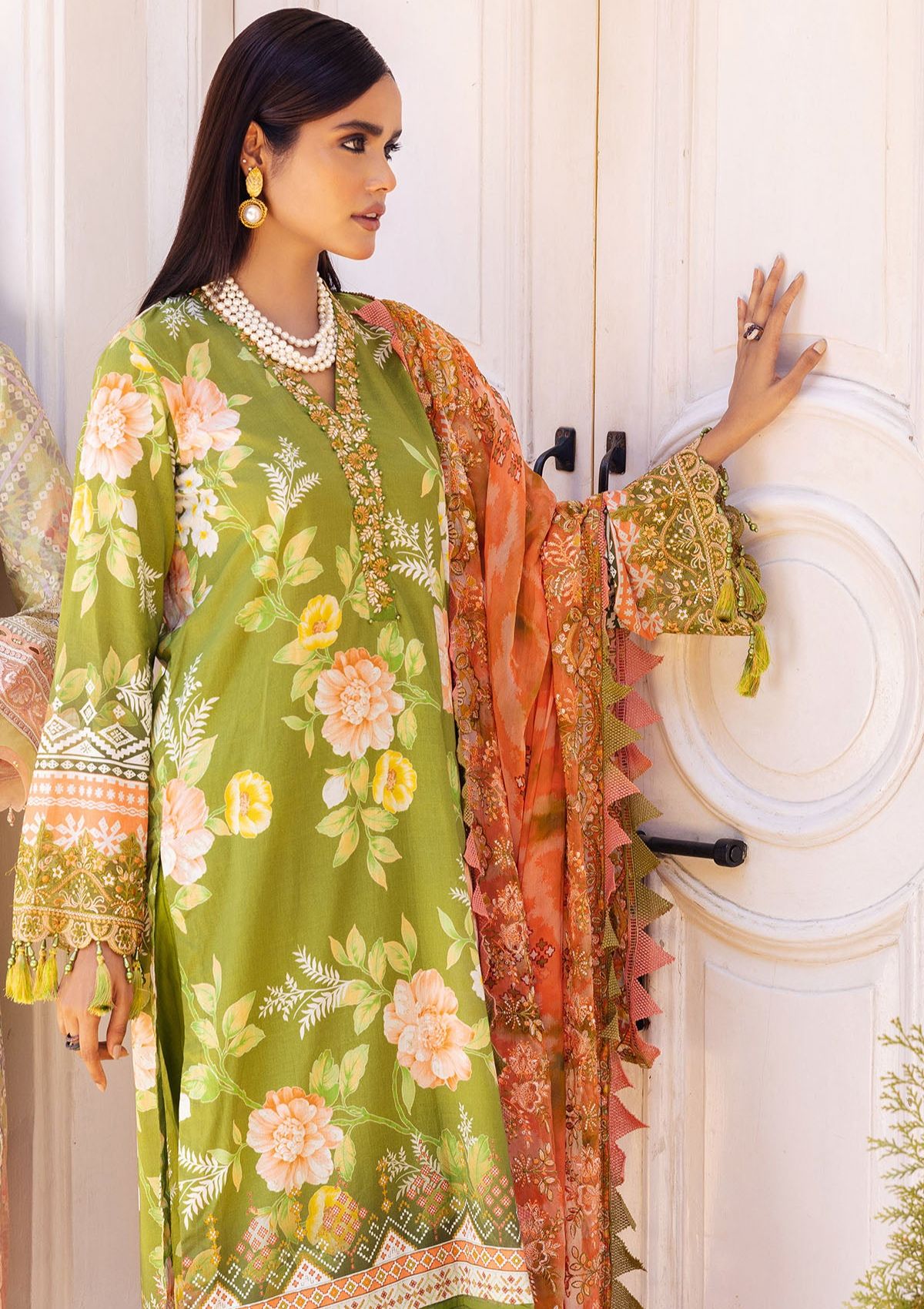 Lawn Collection - Nureh - Gardenia - E/Print - NSG#113 - Official Nureh - Agha Fabrics UK