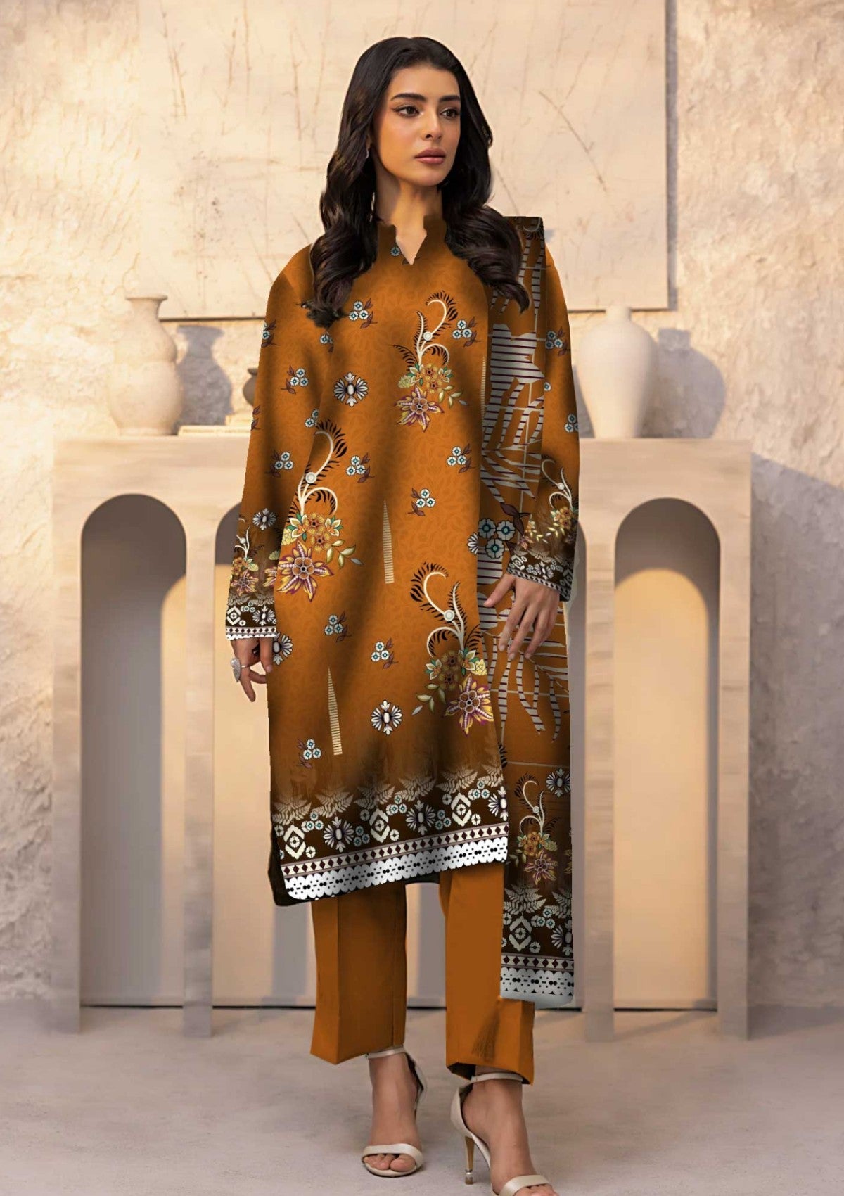 Winter Collection - Art n Style - Monsoon Linen - Volume 2 - A24#04 - Official Art n Style - Agha Fabrics UK