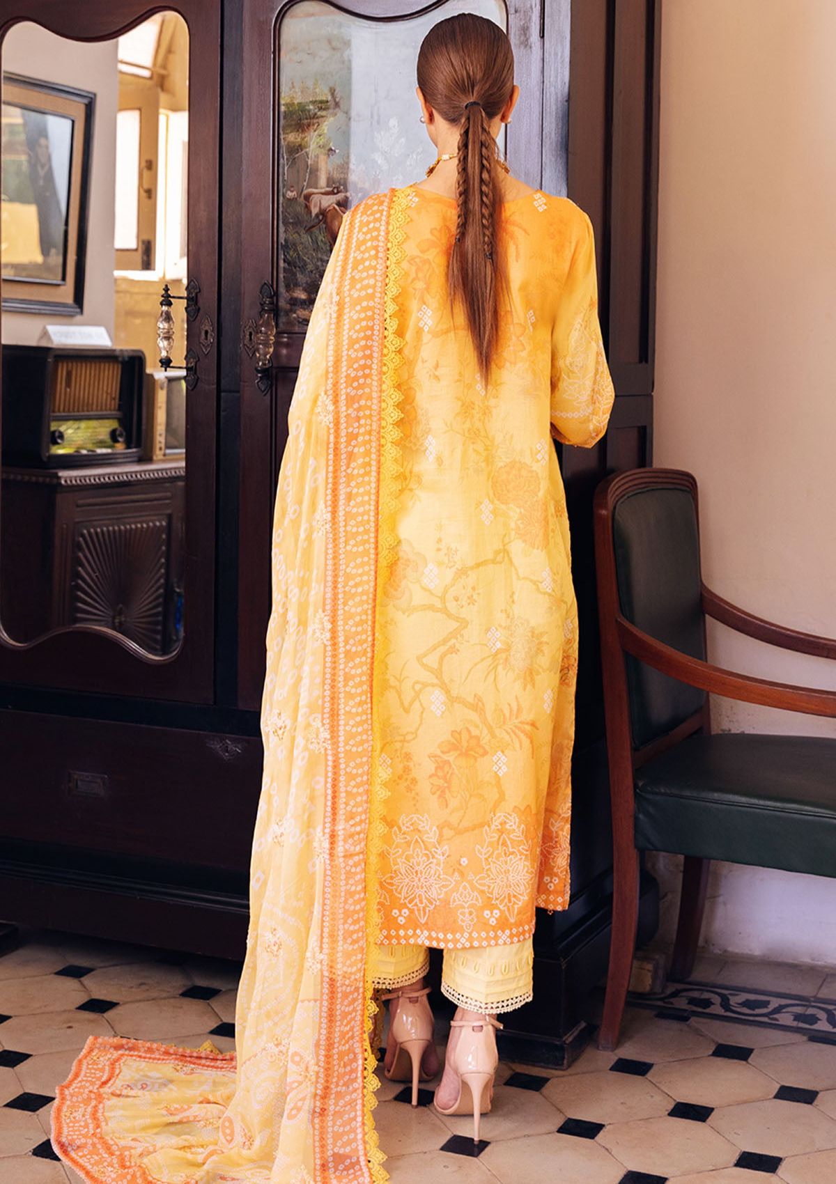 Lawn Collection - Nureh - Gardenia - E/Print - NSG#117 - Official Nureh - Agha Fabrics UK