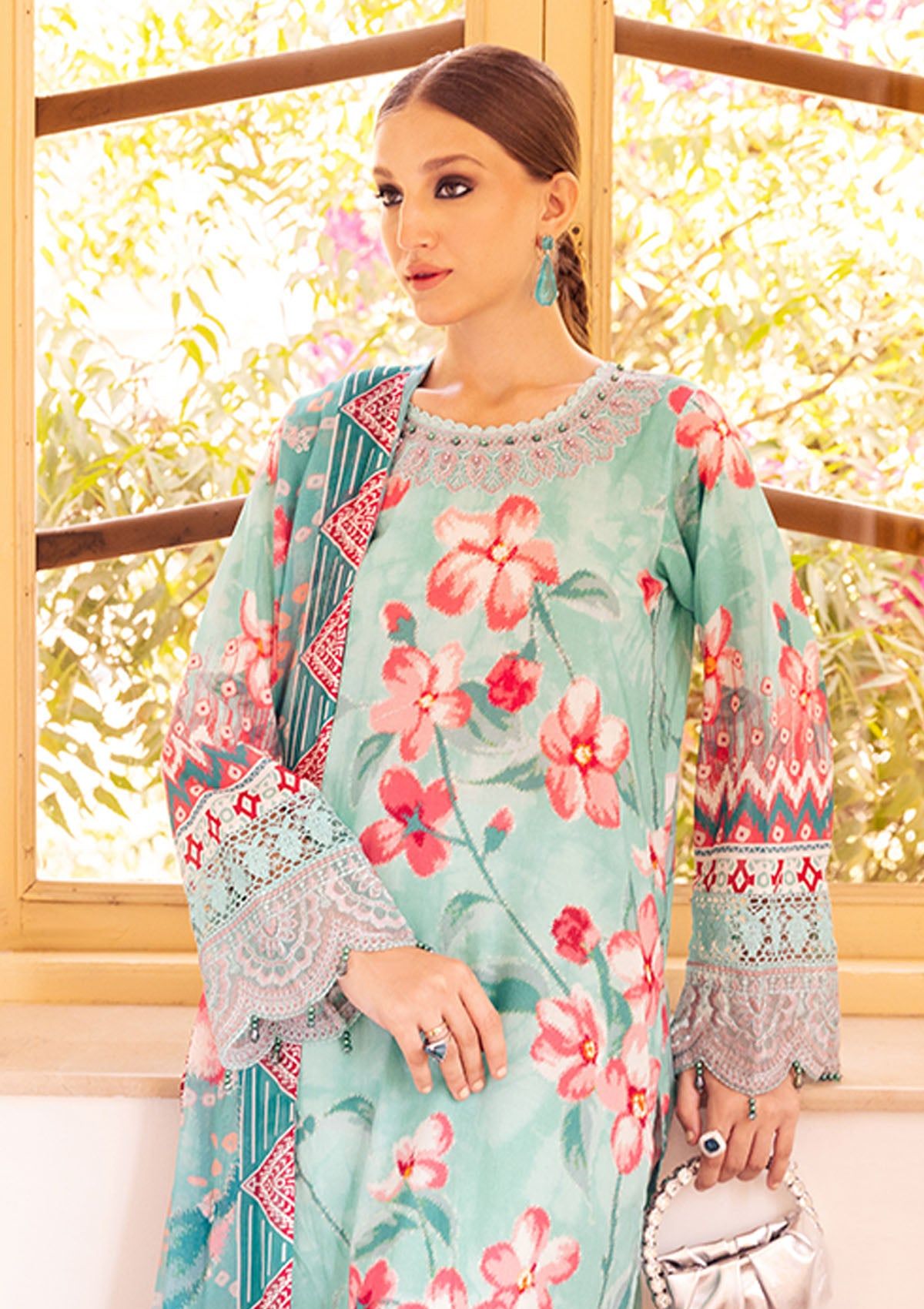 Lawn Collection - Nureh - Gardenia - E/Print - NSG#115 - Official Nureh - Agha Fabrics UK