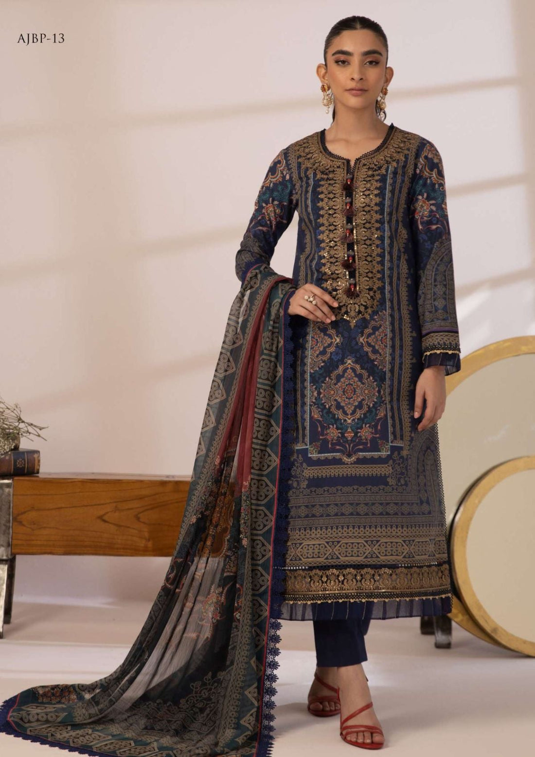 Lawn Collection - Asim Jofa - Prints - AJBP#13 - Official Asim Jofa - Agha Fabrics UK