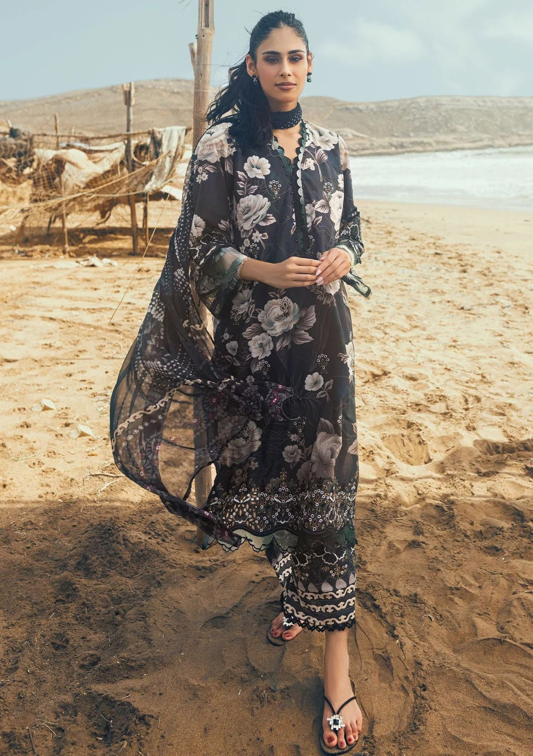 Lawn Collection - Nureh - Gardenia - Chikenkari - NG24#155 - Official Nureh - Agha Fabrics UK