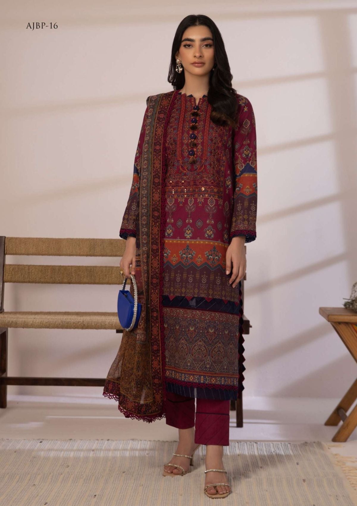 Lawn Collection - Asim Jofa - Prints - AJBP#16 - Official Asim Jofa - Agha Fabrics UK