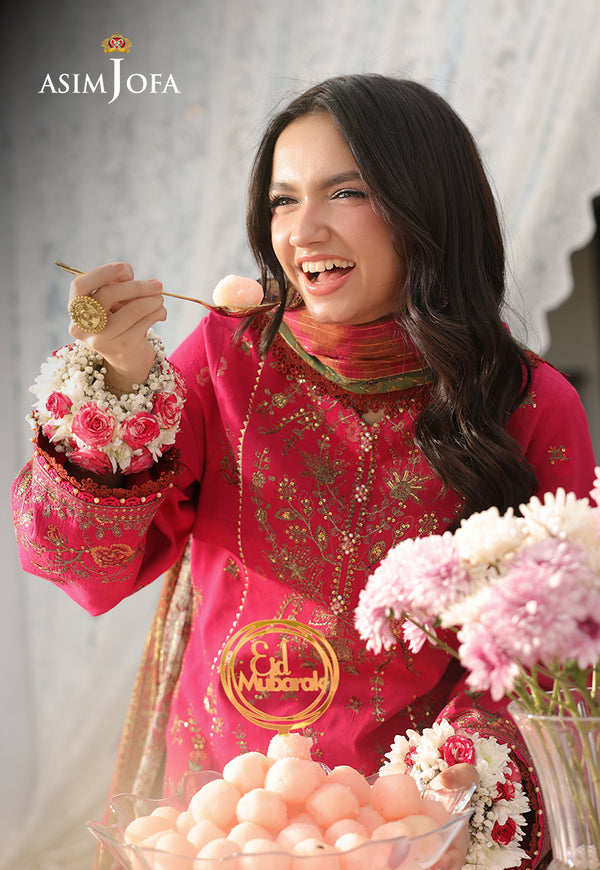 Asim Jofa | Summer Rhapsody | AJUBU-06 Embroidered Jacquard - Official Asim Jofa - Agha Fabrics UK