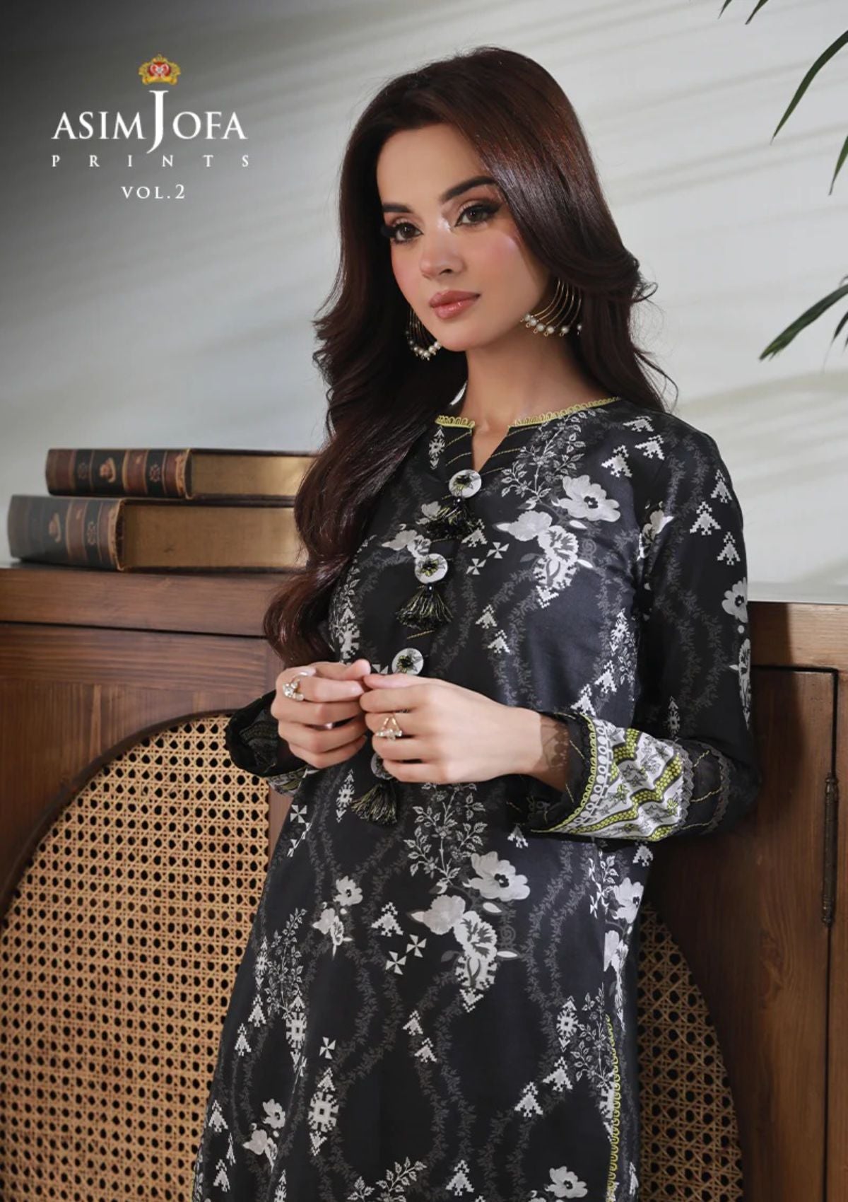Lawn Collection - Asim Jofa - Basic - Print - 1 Pc - AJBP#60 - Official Asim Jofa - Agha Fabrics UK
