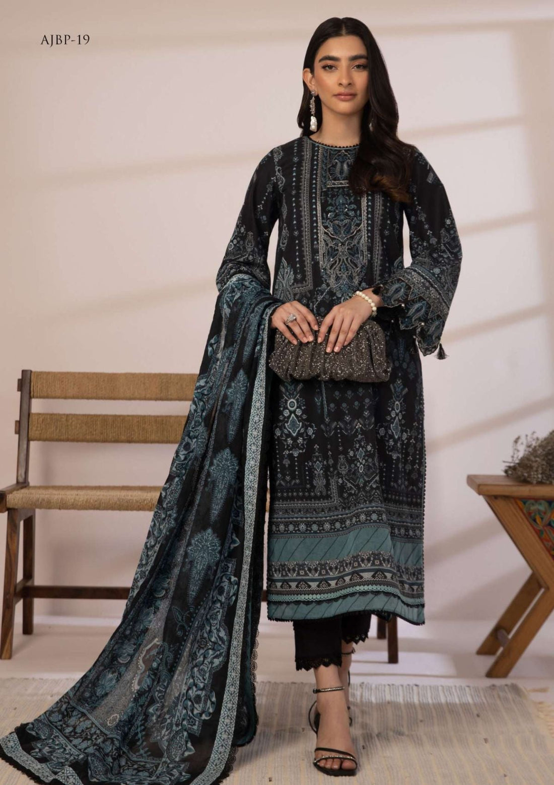 Lawn Collection - Asim Jofa - Prints - AJBP#19 - Official Asim Jofa - Agha Fabrics UK