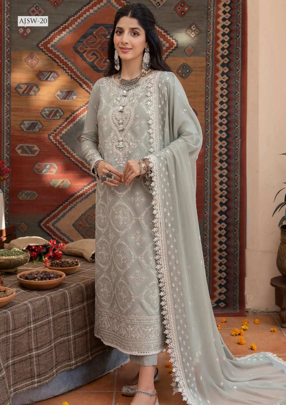 Formal Collection - Asim Jofa - Shadow Work - AJSW#20 - Official Asim Jofa - Agha Fabrics UK