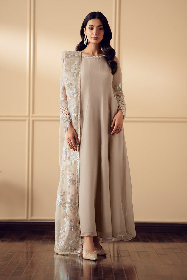 Baroque | Luxury Pret 25 | EMBROIDERED CHIFFON PR-893 - Official Baroque - Agha Fabrics UK