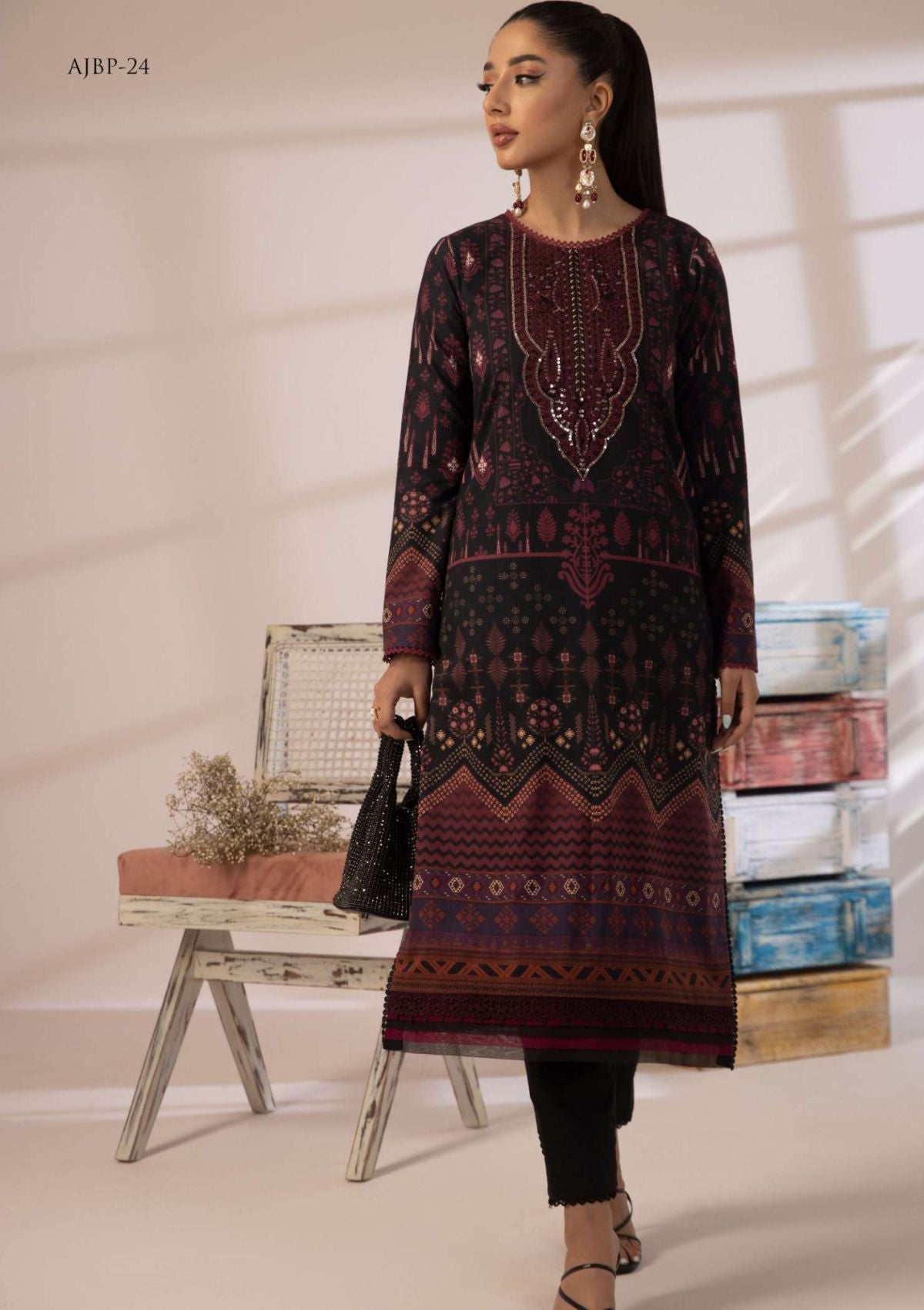 Lawn Collection - Asim Jofa - Prints - AJBP#24 - Official Asim Jofa - Agha Fabrics UK